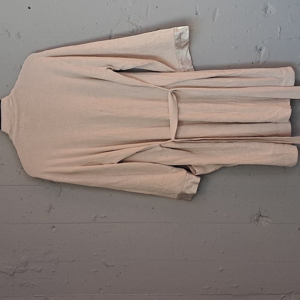 Barefoot Dreams CozyChic Ultra Lite Knit Belted Bath Robe w/Silk Trim Size S - Picture 4 of 7